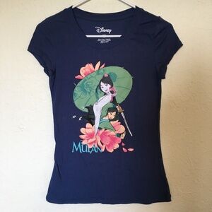 Disney Mulan blue fitted T-shirt. Size M(Junior)